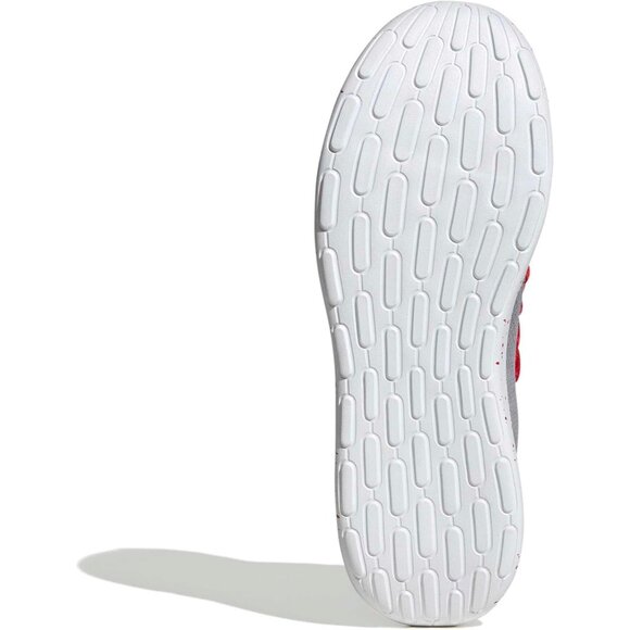 ⚡Adidas Men Grey/Better Scarlet/White Imported Rubber Lite Racer Pull-On Shoes - Picture 5 of 7